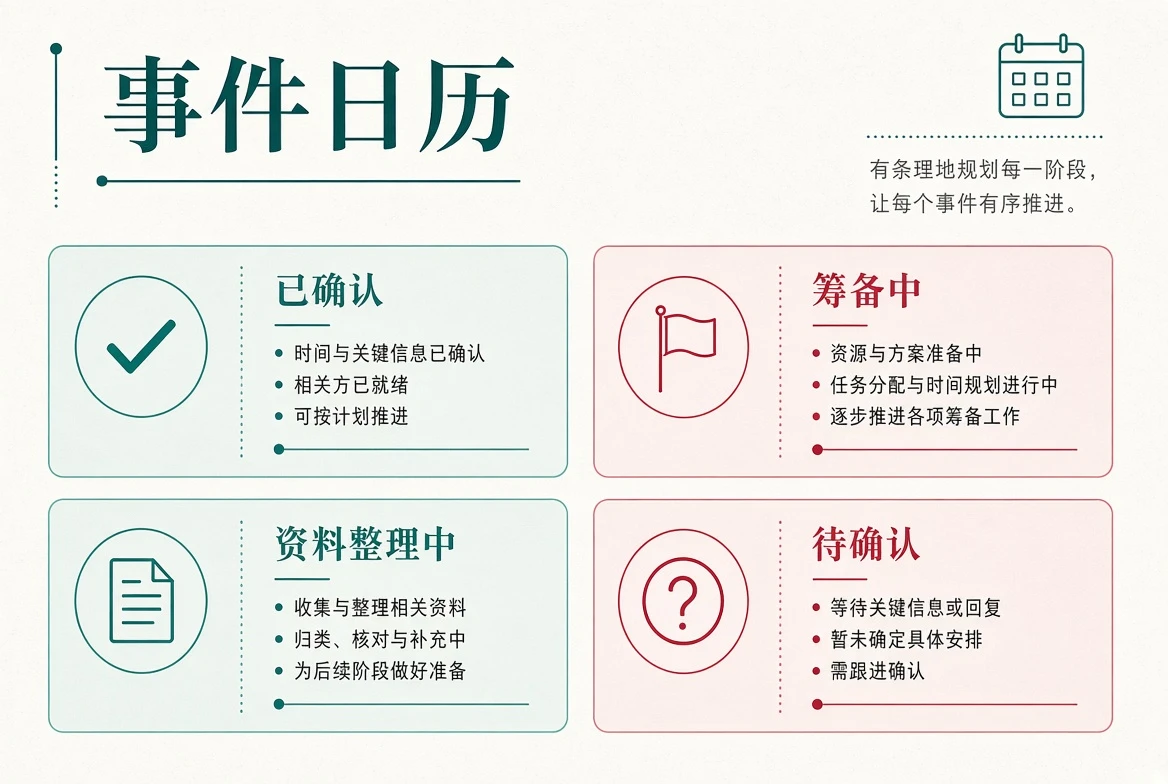 吃瓜网事件日历与资料整理状态